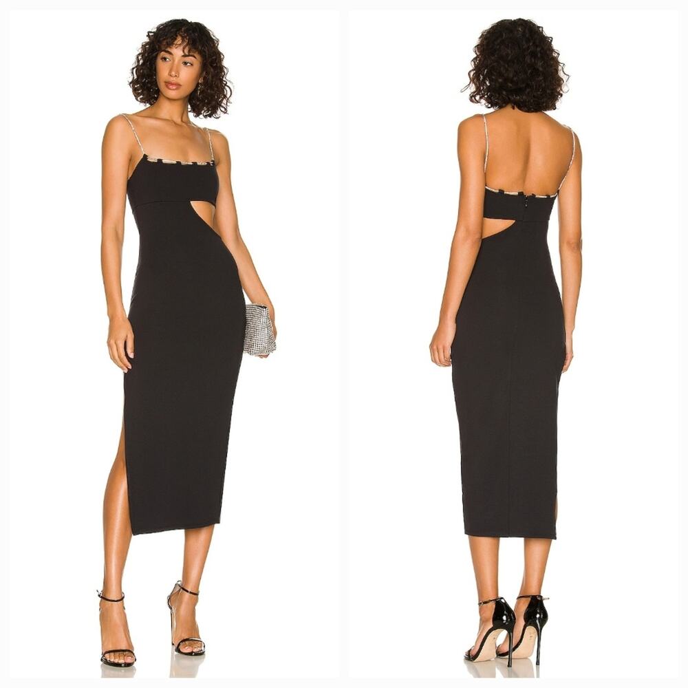 Lovers and Friends Charlotte Midi Dress in Black Small